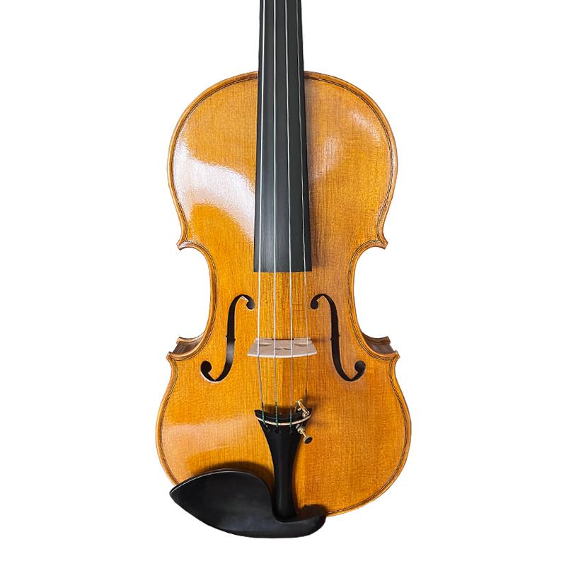 All Solid Nice Flame Maple Golden Yellow Colour Violin Handmade for Professional Player