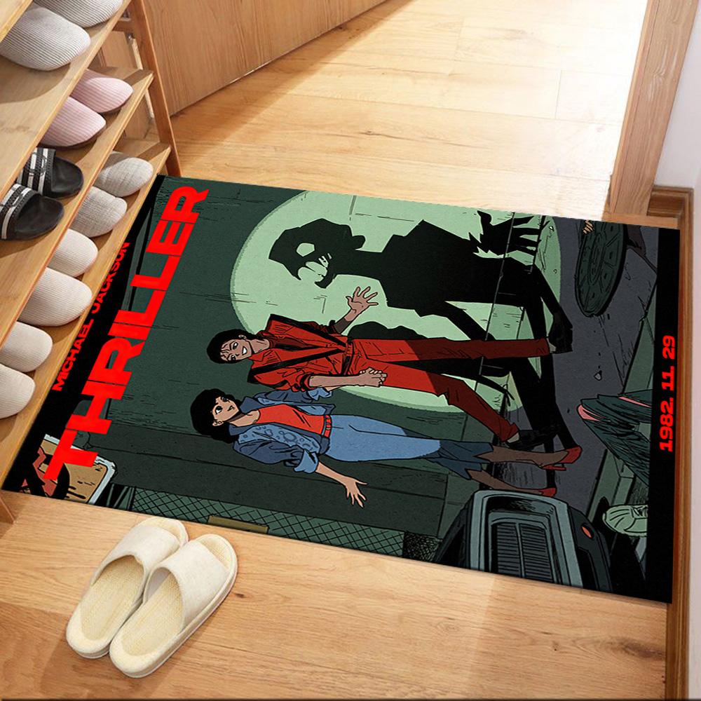 Michael Jackson 77 Floor Rug Office Rug Suitable for Dining Room Study room Kitchen Foyer Anti-slip Rug Anime Office Decor