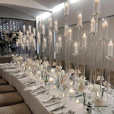 European Crystal Candlestick - Elegant Wedding & Home Décor Candle Holder