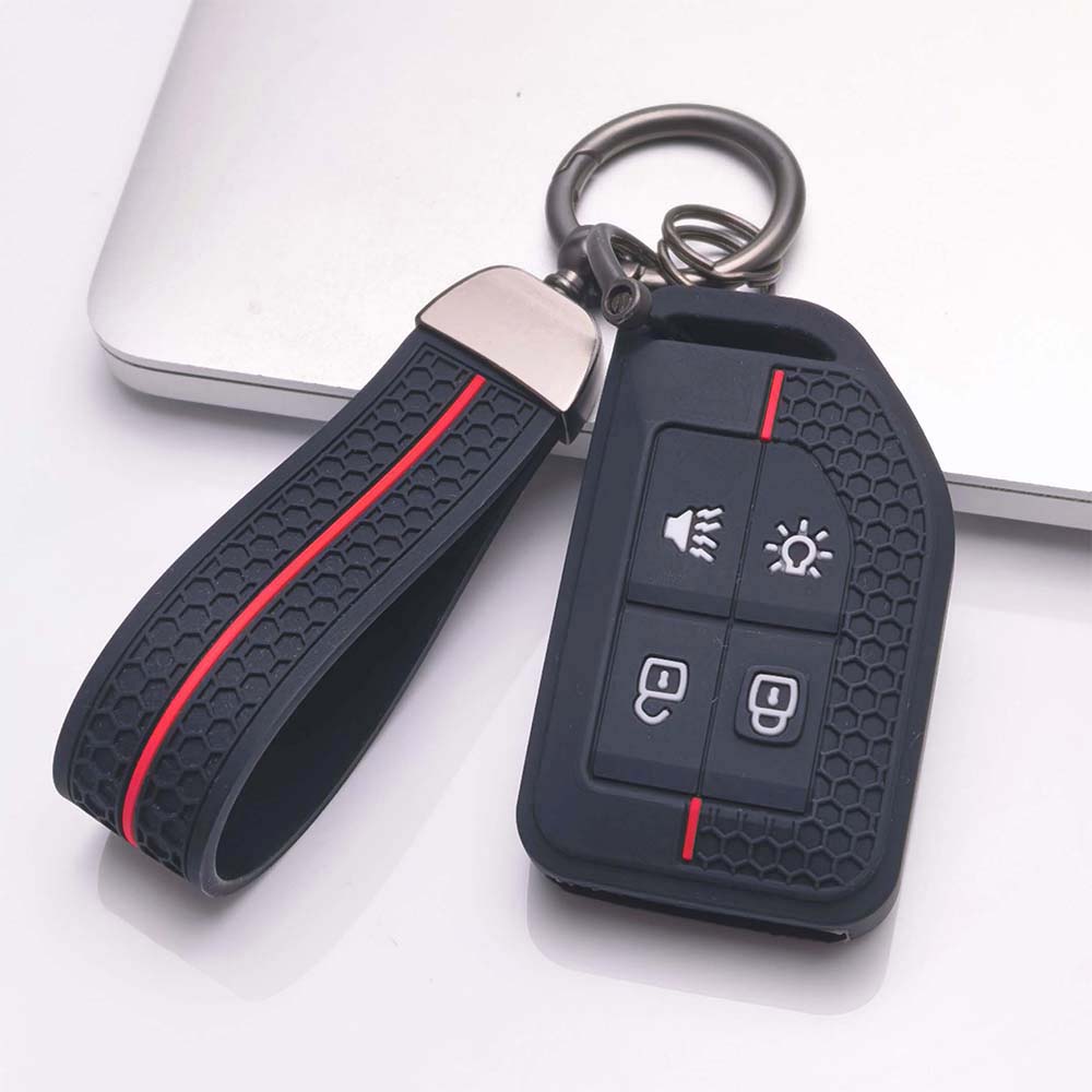 Key Fob Cover for Volvo Truck with Keychain Silicone Protective Cover with keychain Scratch Resistant Shockproof Anti-Dust Durable Key Holder