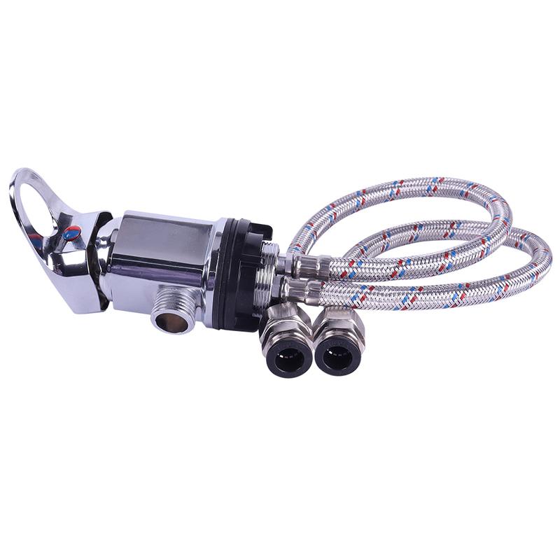 1 Set Caravan Chrome Shower Mixer With 12mm Push Fit Tails Outlet 1/2" Motorhome Campervan Van Accessories