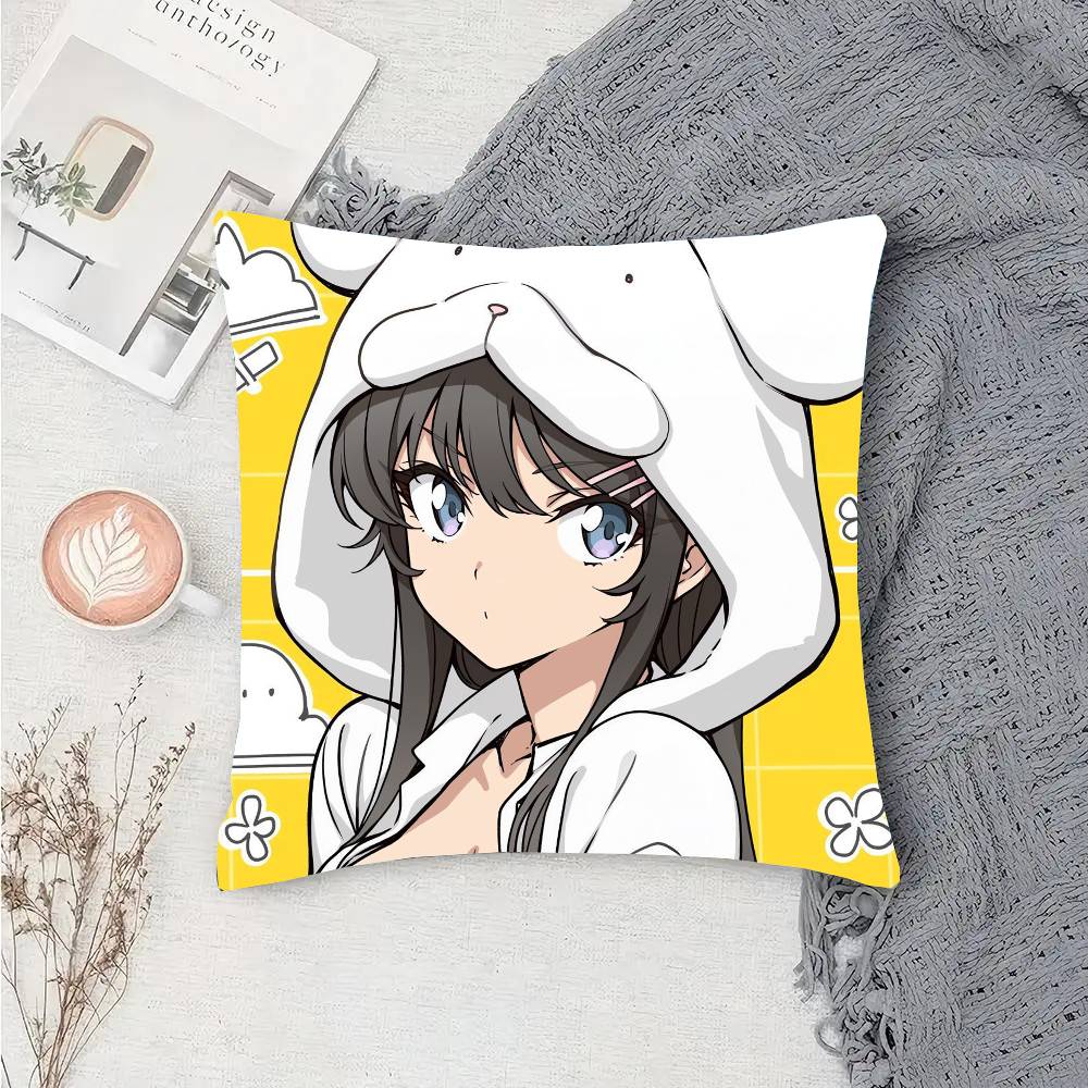 Mai Sakurajima Anime Pillow Case Sofa Cushion Cover Room Home Decoration