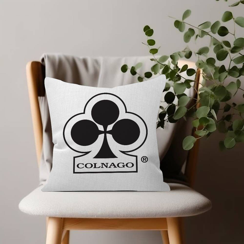 Racing Logo Pillow Case Plush Fabric Soft Double Sided Print Sofa CColnagoS Cushion Cover Throw Bicycle Pillow Covers