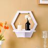 White Square Wall Floating Shelf Round Hexagon Flower Shape Wall Mount Display Shelf