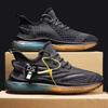 Transparent jelly sole casual shoes spring new fly-woven breathable running shoes fashionable men's sports shoes men's shoes
