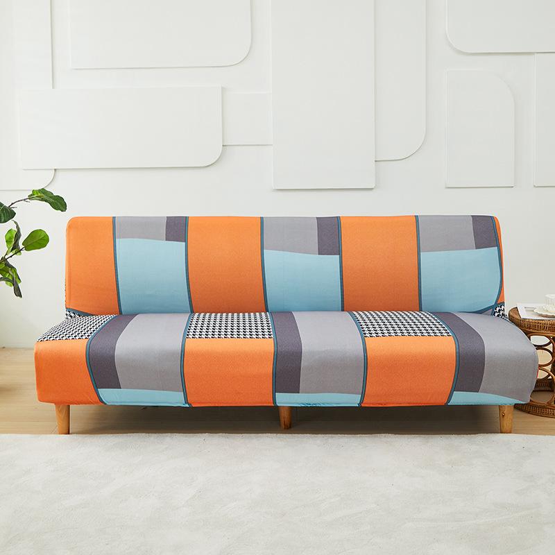 Neng Full Cover Sofa Bed Cover Simple Folding Armless Elastic Sofa Cover Fabric All-Inclusive Universal Cover