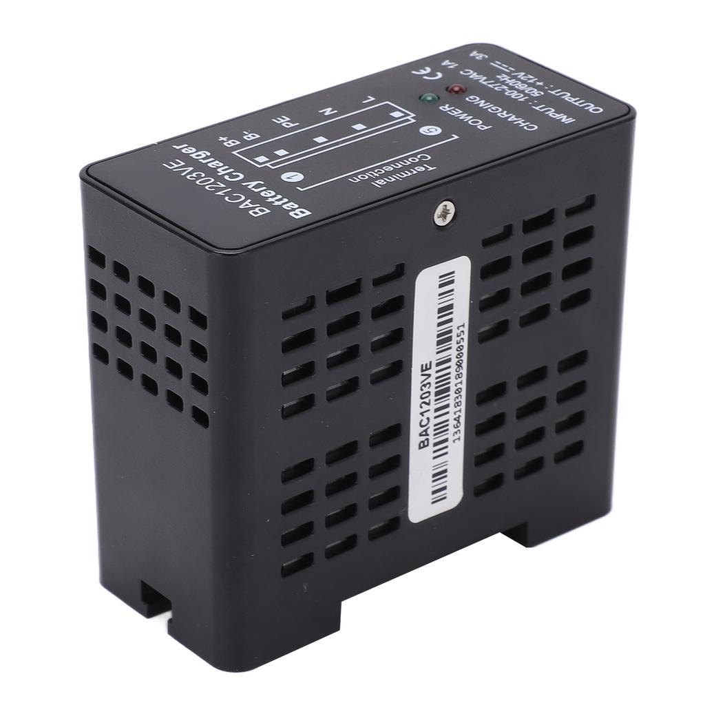 BAC1203VE Mini Battery Charger with LED Indicator Aluminum Alloy Automatic Float Charging Device AC100‑277V