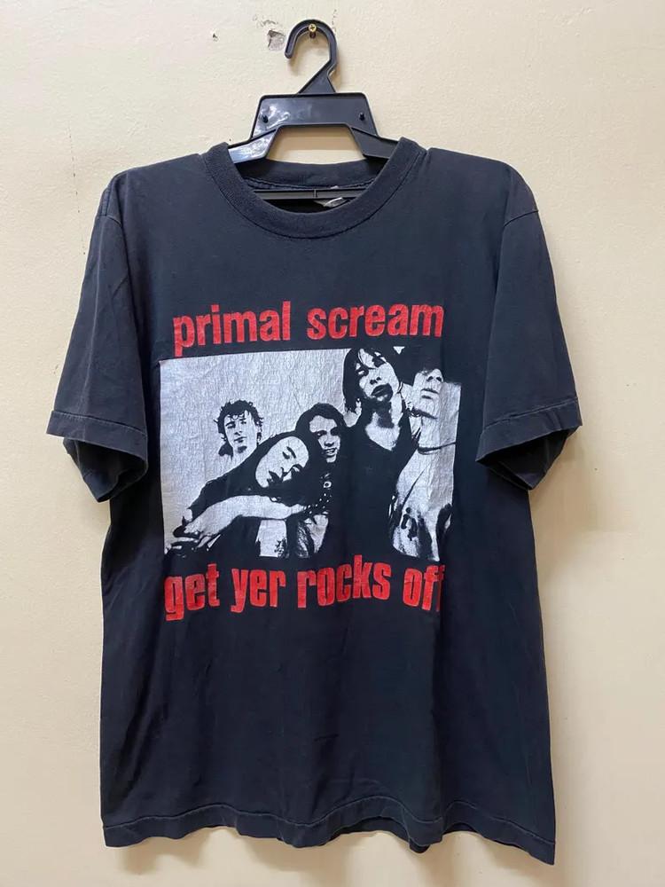 

Редкая винтажная футболка инди-группы из Великобритании Primal Scream BL119 Унисекс XXXXL