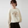 ELLE French Letter Embroidered Fashion Design Casual Loose Versatile Long Sleeve Sweatshirt Women sweatshirt EW53156