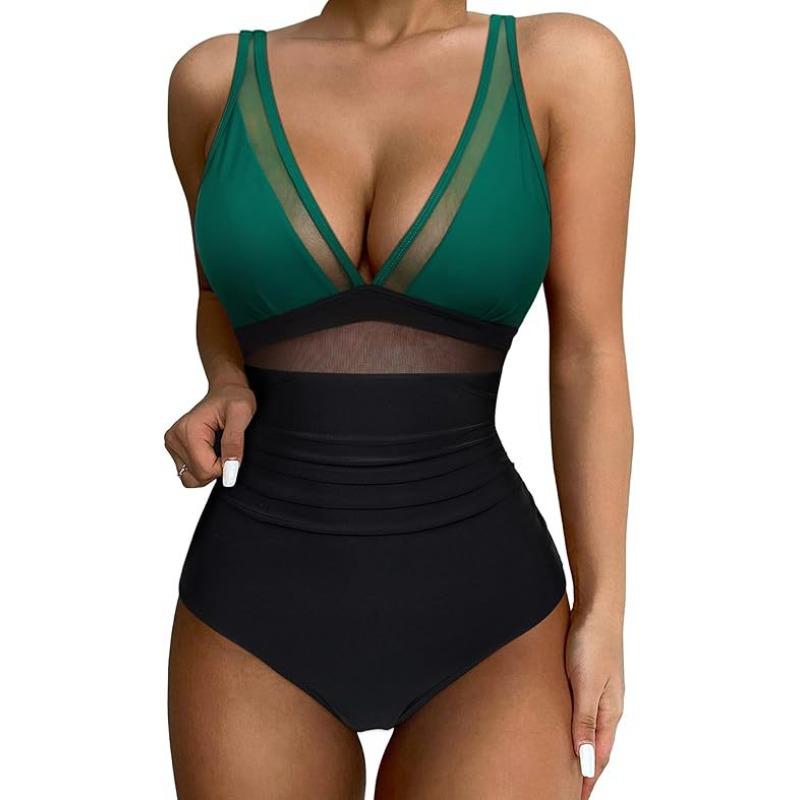 One-piece swimsuit Sexy tight clear bikini swimsuit, backless perspective