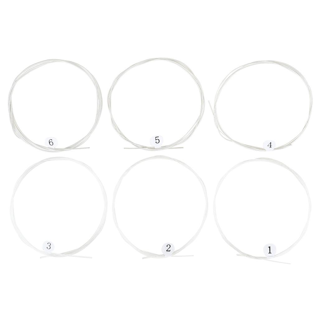 6Pcs .028-.043 Classical Strings Replacement Folk Guitar Nylon Strings 6-String Guitar Strings Perfect Intonation