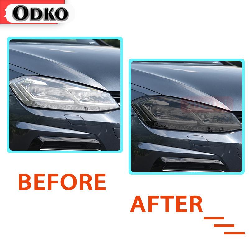 Car Headlight Protective Film For Volkswagen VW Golf 7 8 MK7 12-19 20- Car Tint Black Film Taillight Transparent TPU Sticker