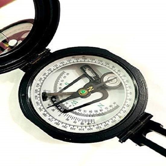 King Marine Brass Brunton Compass Fully Working Geological Compass for Surveying