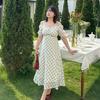 Large size women's Hepburn style polka dot dress 2026 summer waist thin elegant long skirt 254771