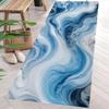 Turquoise Green Long Hallway Runner Rug, Marble Aqua Wave Pattern Area Rug, Neutral Decor Durable Rugs for Kitchen Dining Room