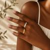 European & American Style Starfish Seashell Geometric Ring Set for Women - Fashionable Openable Metal Design
