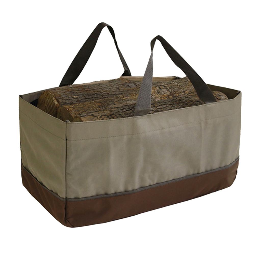 Oxfords Cloth Firewoods Storage Bag Large Capacity Log Carriers Bag with Handle for Carrying Wood Home / Camping