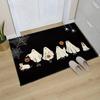1Pc Spooky Family Halloween Non-Slip Washable Crystal Velvet Rug Kitchen Carpet Bathroom Entry Door Floor Mat Home Decor