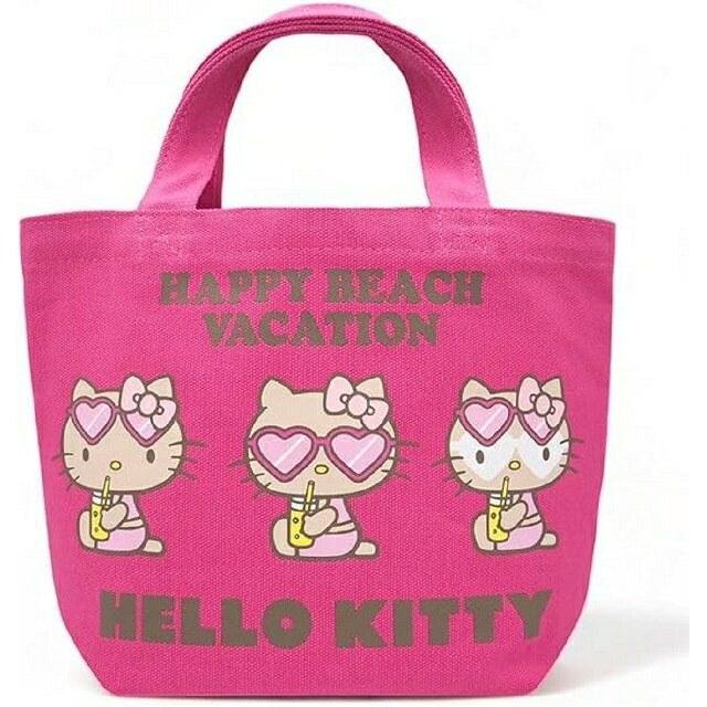 Hello Kitty tote bag Sanrio lunch sunburned Kitty-chan (pink) mini Hawaiian goods cute