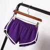 2024 Europejskie i Amerykańskie Eksportowe Spodenki Sportowe Damskie, Domowe Codzienne Jednokolorowe Modne Spodenki do Jogi na Plaży, Kolorowe Hot Pants