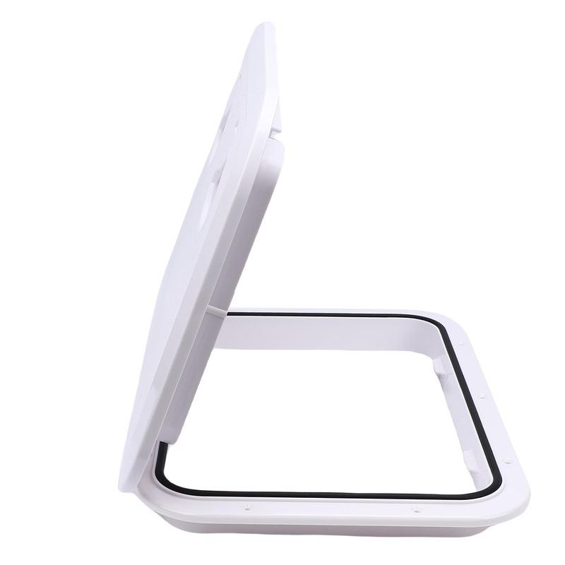Marine Deck Access Hatch 17.3x12.4in 180° Openning Heavy Duty Non Slip Rectangular Boat Deck Hatch Lid Marine Deck Access Hatch