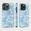 Błyszczące etui na telefon pokryte do sublimacji Twardy plastik + Miękka powłoka TPU Wzór Smoczej Fali Pełna ochrona tylnej obudowy dla iPhone Samsung