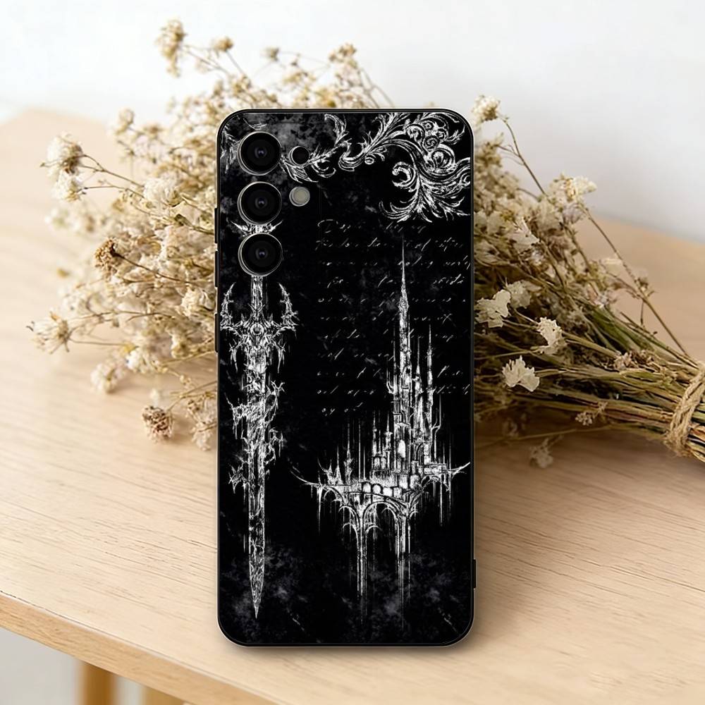 

Cyber S-Sigil C-Cross Phone Case For Samsung S25,S24,S21,S22,S23,S30,Ultra,S20,Plus,Fe,Lite,Note,10,Black Cover Samsung S24