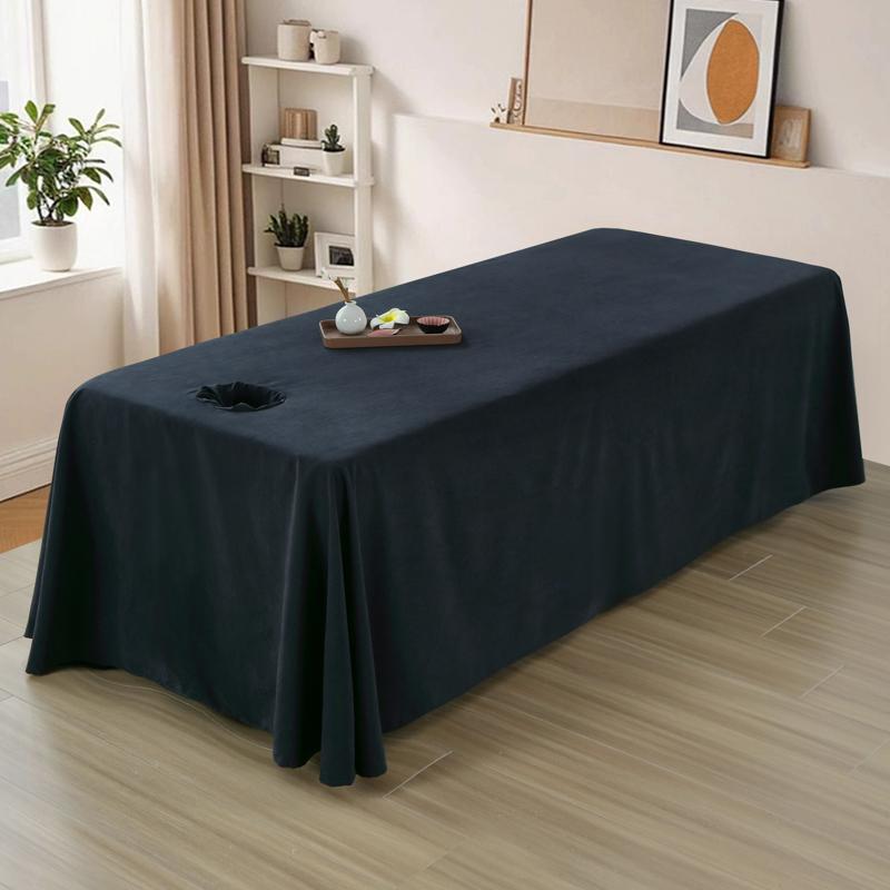 Universal White Beauty Bed Sheet with Face Hole - Elegant Massage Table Cover