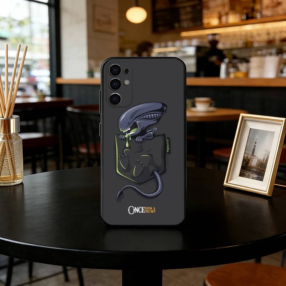 

Alien Phone Case Black Silicone Soft For Samsung S25,S24,S21,S22,S23,S30,Ultra,S20,Plus,Fe,Lite Samsung S21fe