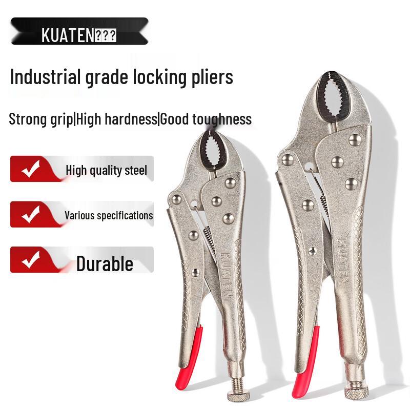 Kua an Teng Industrial Heavy-Duty Round Mouth Vise Grip Pliers 10 inch