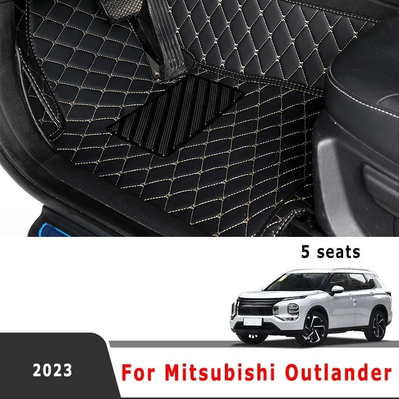 Car Floor Mats For Mitsubishi Outlander 2025 2024 (5 Seater) Auto Interior Carpets Cover Accessories Rugs Foot Waterproof