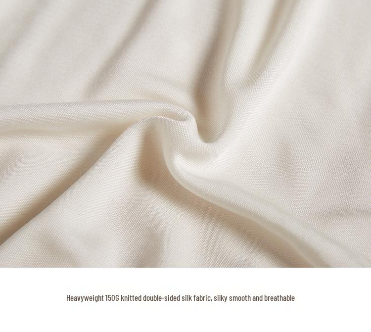 Robe Longue Sans Manches Élégante pour Femme en Soie de Mûrier avec Ourlet Large - Couleur Unie, Grande Taille pour le Trajet Quotidien
