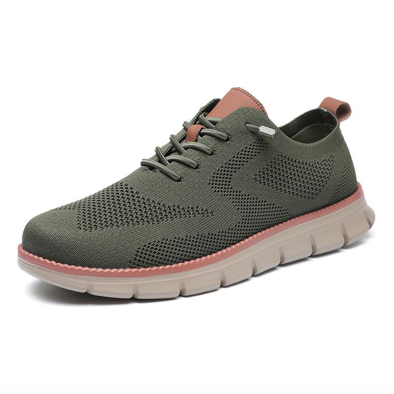 Source British style summer breathable sports shoes fly-woven mesh large size running shoes