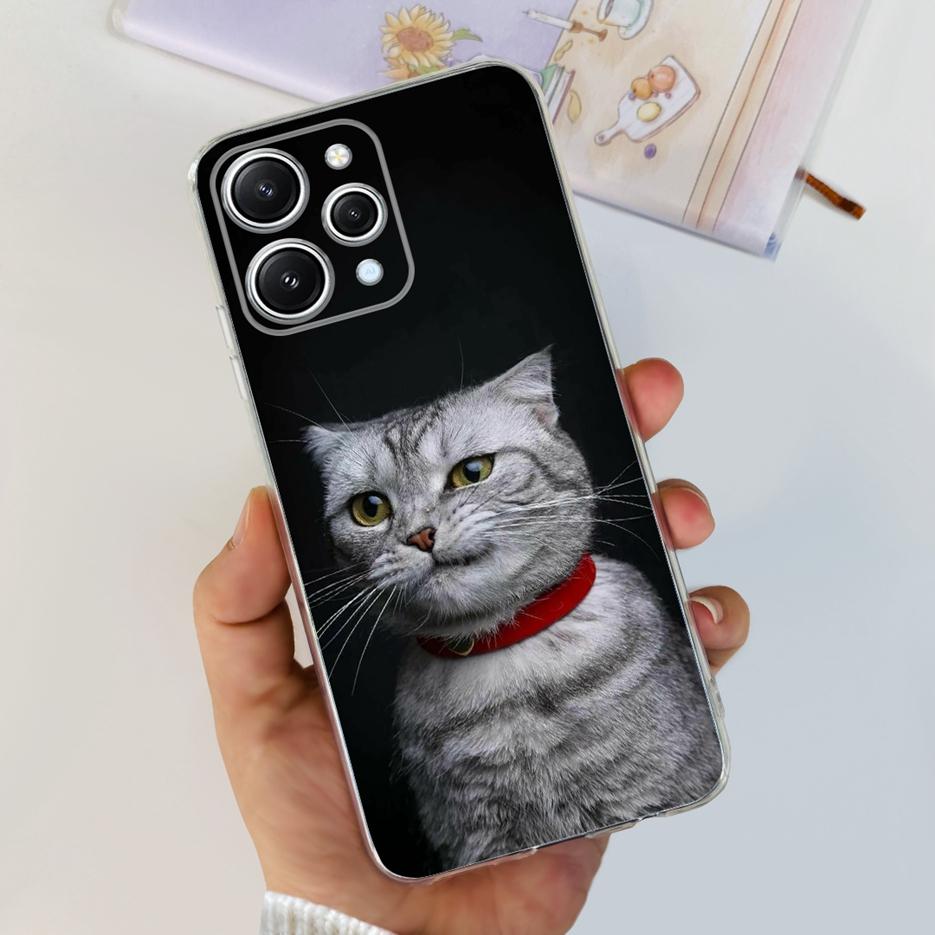 For Xiaomi Redmi 12 Case 2023 New Fashion Painted Cover Clear Silicone Phone Case For Xiaomi Redmi 12 Redmi12 Soft Fundas Bumper