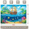 A pirate-themed party banner with a backgroundof a treasure map which is perfect for a birthdaycelebration with a maritime theme