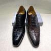 Men'S Leather Shoes Embossed Crocodile Pattern Business Dress Leather Shoes European Style Pure Leather Single Shoes Fashion Wedding Shoes