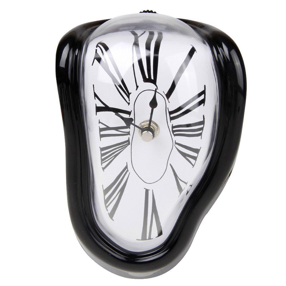 Retro Melting Clock: Unique, Silent Deco for Living Room or Bedroom