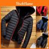 Stylish Men's Hooded Padded Coat Jacket For Winter With Warm Bubble Design