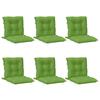 Low Back Chair Cushions Set of 6 Melange Green 100 X 50 X 7 Cm Fabric