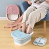 Collapsible Foot Soaking Bath Basin with Massage Pebble,Foldable PP Bucket Tub, Soak