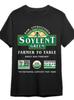 Надзвичайно м'яка футболка Soylent Green Farmer to Table - Креативний принт, Зручна посадка