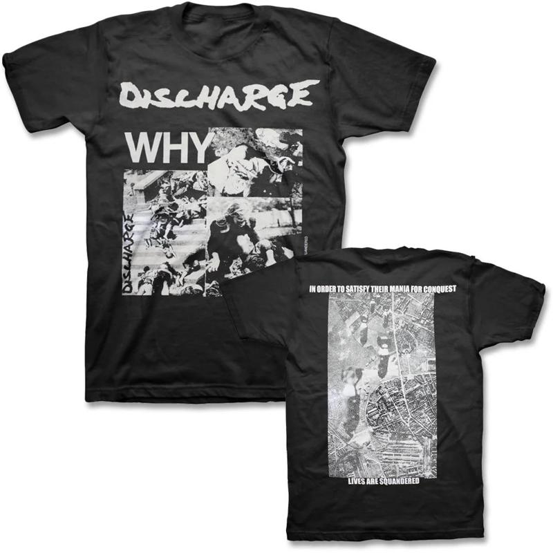 2 Sides Discharge Band Why Album T Shirt Black S 5XL 1J0398 S разноцветный