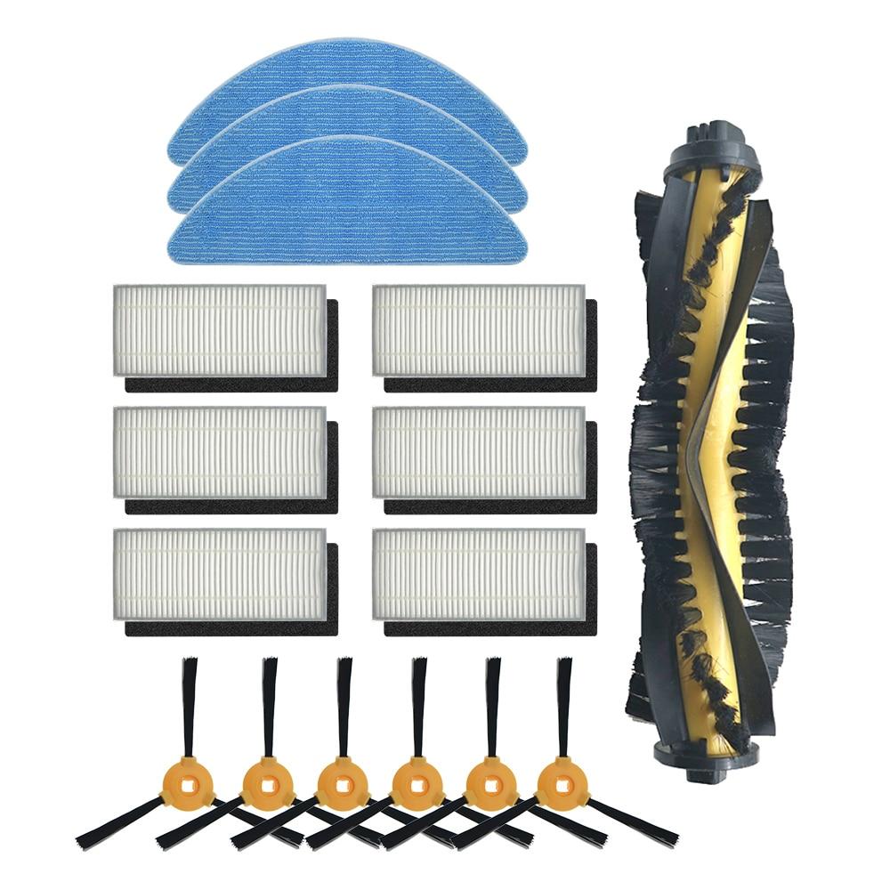 Ecovac deebot n79s N79 eufy robovac 11 11C temizlik aksesuarları için yüksek verimli filtre paspas bezi ana fırça