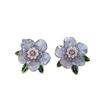 Trendy Crystal Gardenia Flower Earrings - Elegant & Versatile