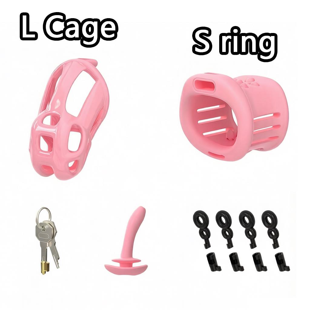 Male Chastity Cage Chastity Lock with Cock Rings for Beginner Sissy Chastity Belt BDSM Abstinence Peins Plug Fetish Sex Toys 18+