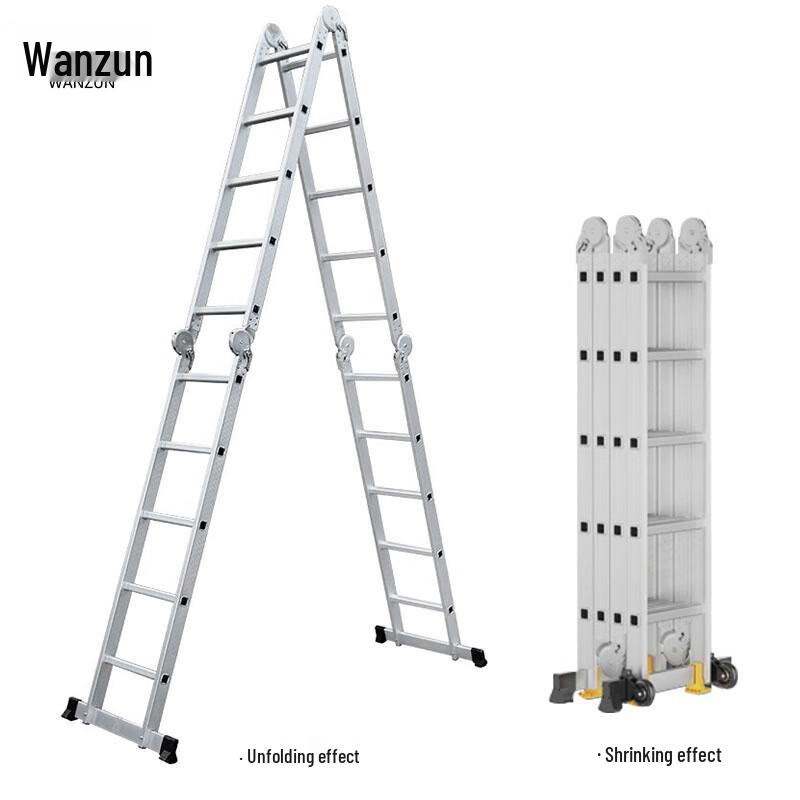 Multi-functional Aluminum Telescopic Ladder