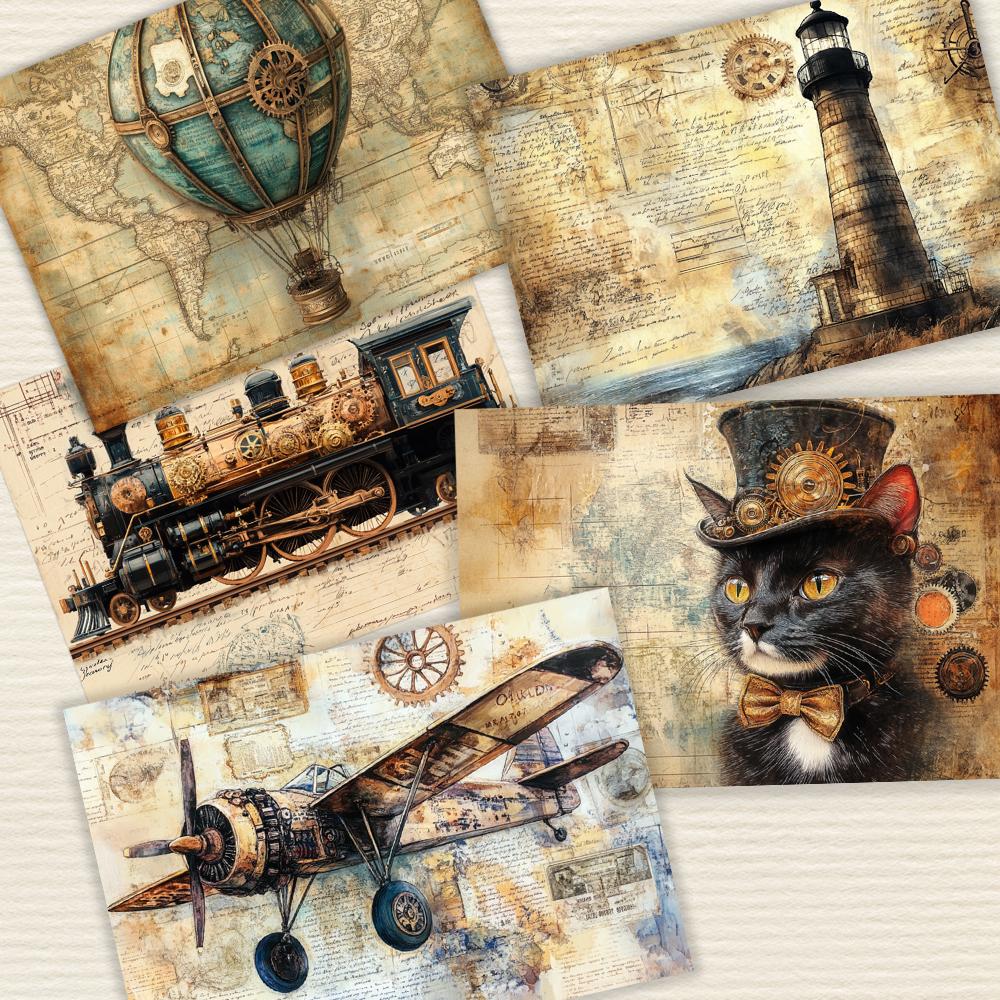 32pcs, Punk Steam Age Postcard, Mechanical, Birthday/Anniversary Gift, Collectible, Suitable for Gift Giving, Mailable.