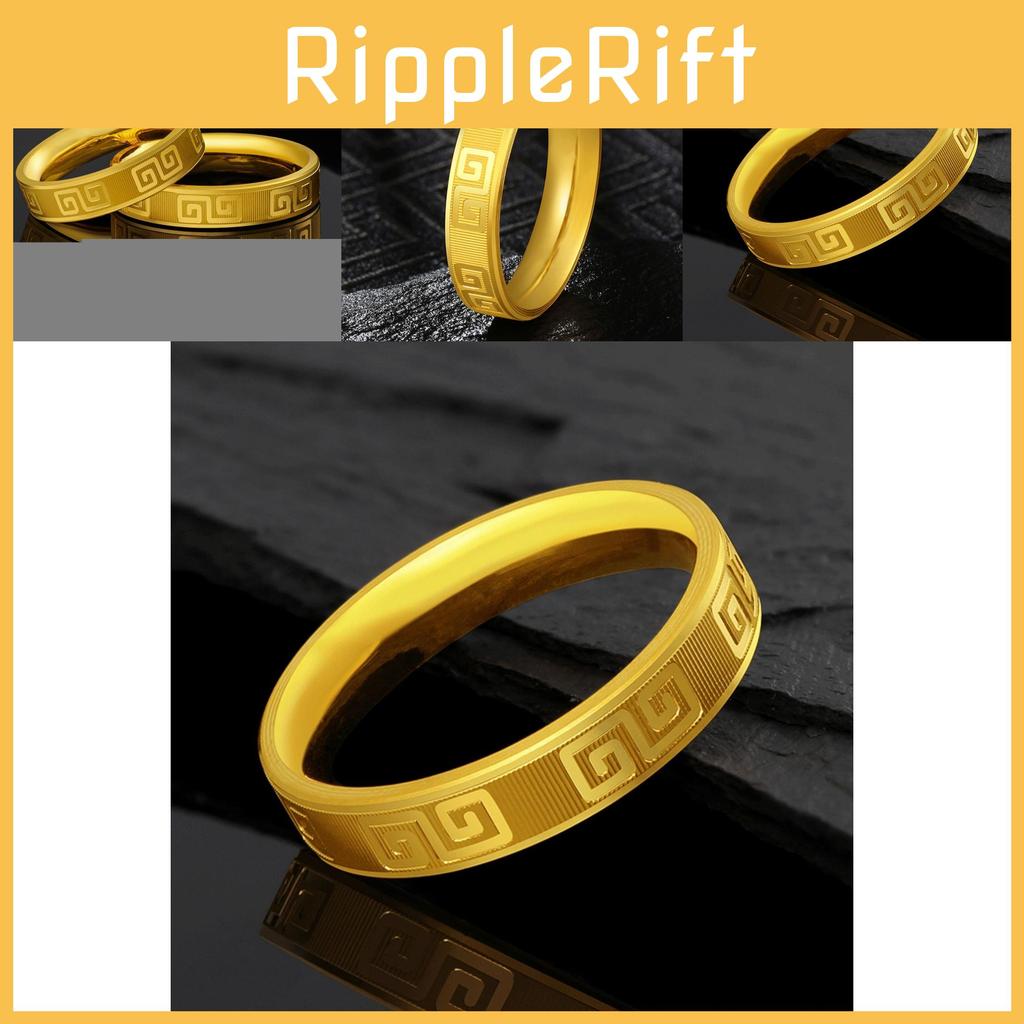 Timeless Vietnamese Sand Gold Ring Unisex Design Classic Retro Style Ideal For Romantic Gifts