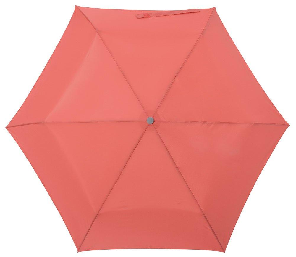 mabu Folding Umbrella Automatic 6 Ribs Main Rib 55cm RAKURAKU Carmine Open/Close MBU-AOCPT01