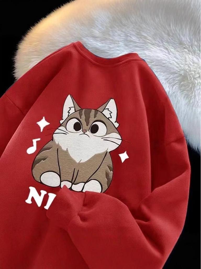 Men's Youth Round Neck Loose Hoodie - Spring/Autumn 2025 Edition